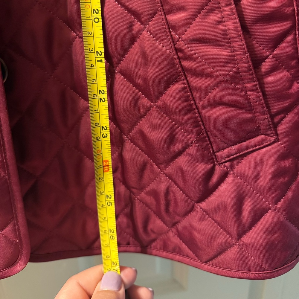 Women’s Burberry jacket. Like new. Magenta / burgundy color. Size XL - Picture 7 of 8